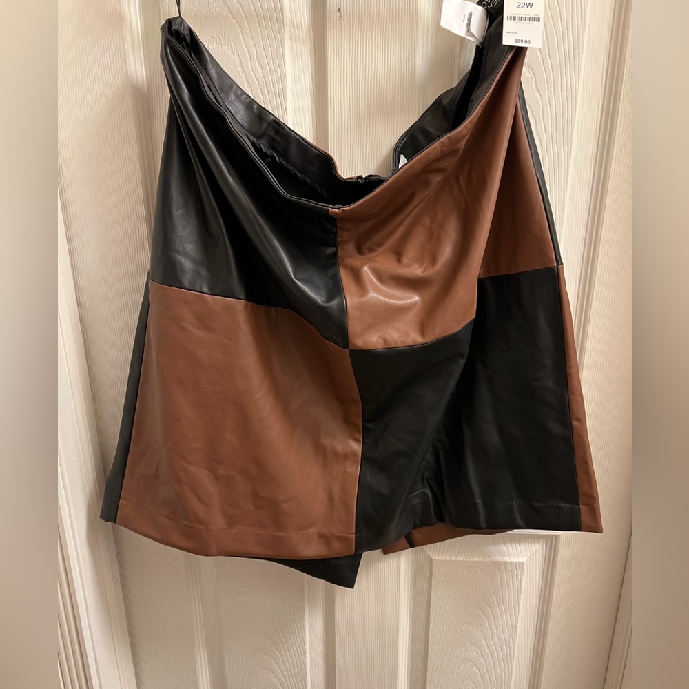 Bar III Faux Leather Mini Skirt - NWT